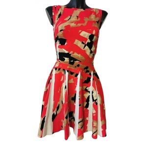 BLUMARINE Sophisticated Flair & Style Dress Red Leopard Fall Winter 2012-13